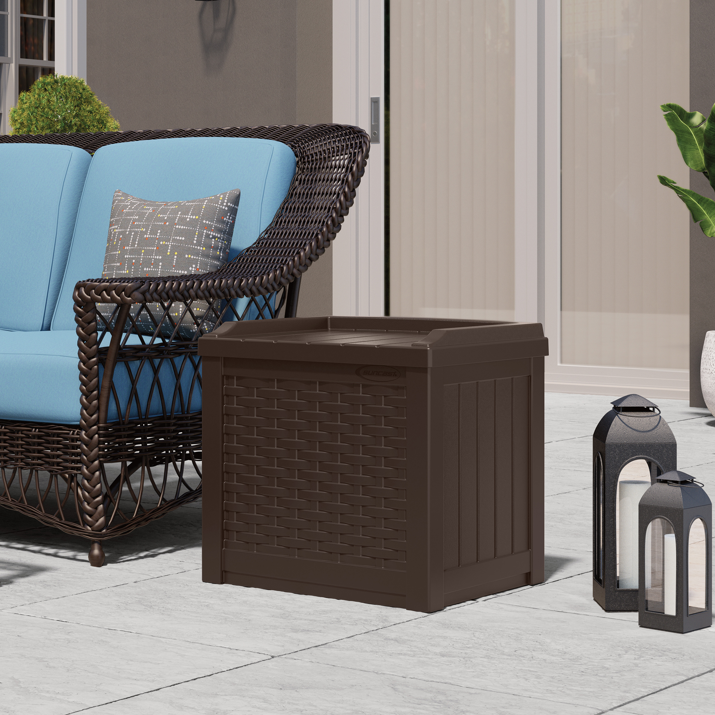 VALEON Garden Storage Box 83L - Java Brown