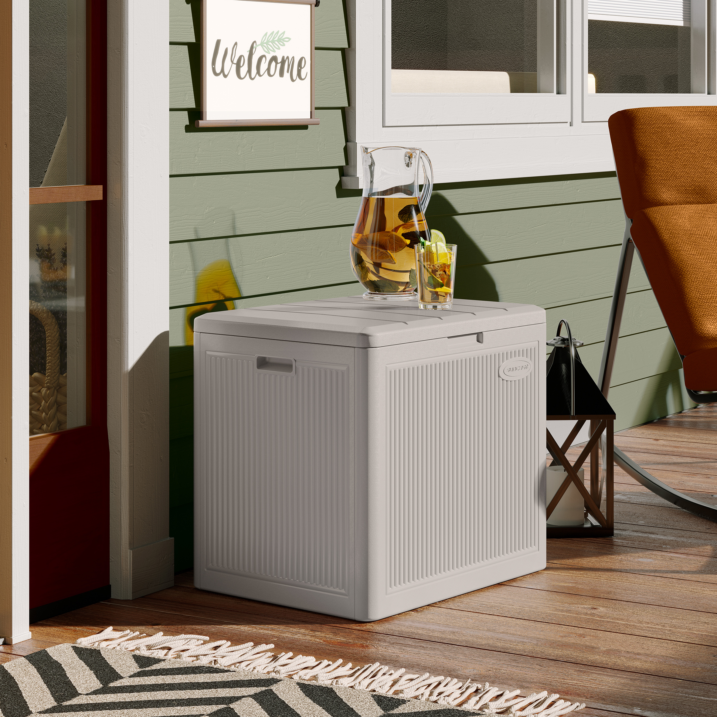CALDRIN Garden Storage Box 83L - French Grey