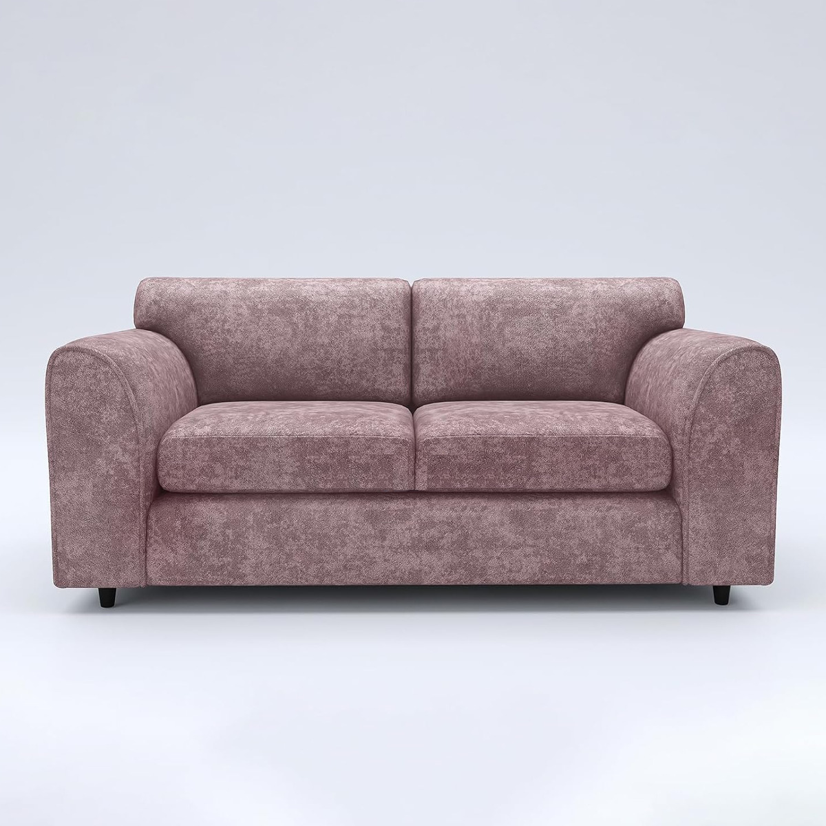 LORVANI Chenille Fabric 3 Seater Fullback Sofa - Pink