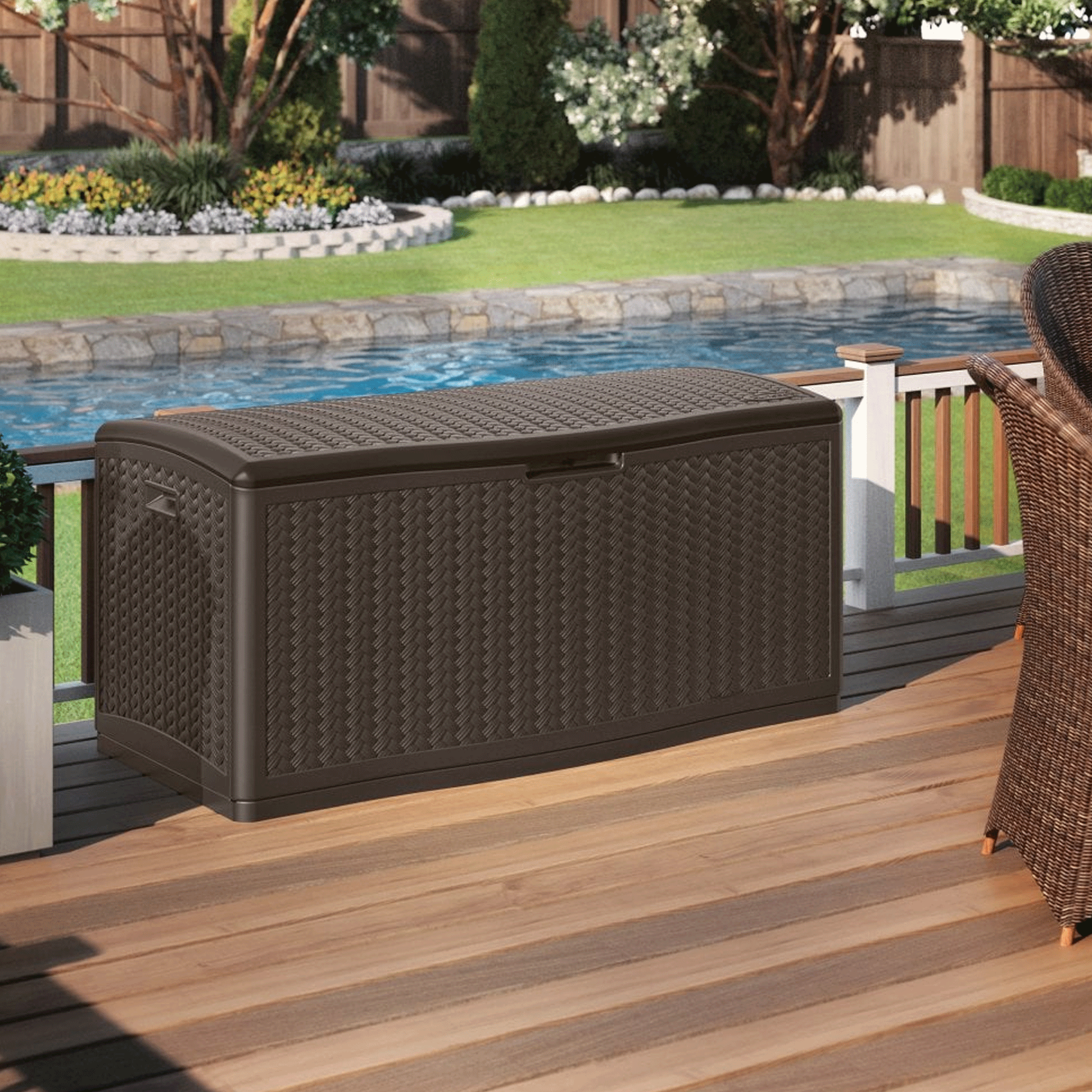STOWELLN Garden Storage Box 469L - Java Brown