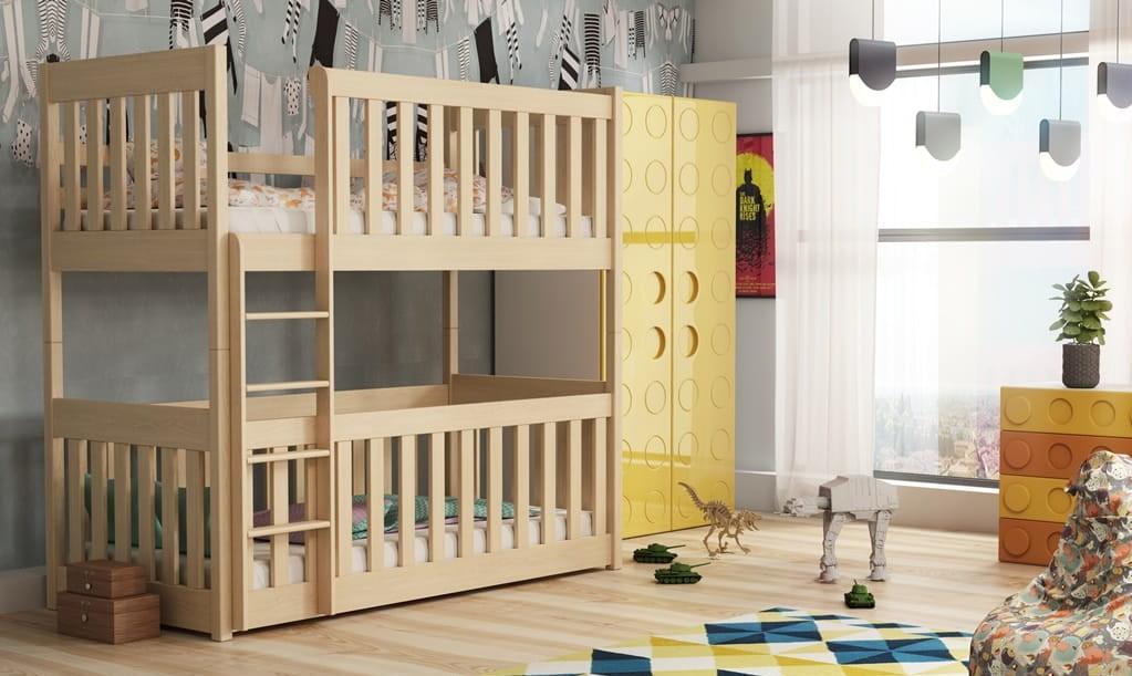 Kellog Wooden Bunk Bed with Cot Bed - Pine