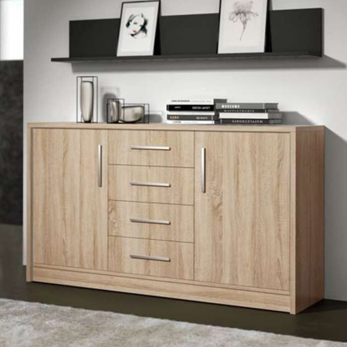 CARNING 2 Door Sideboard with 4 Drawers - Oak Sonoma