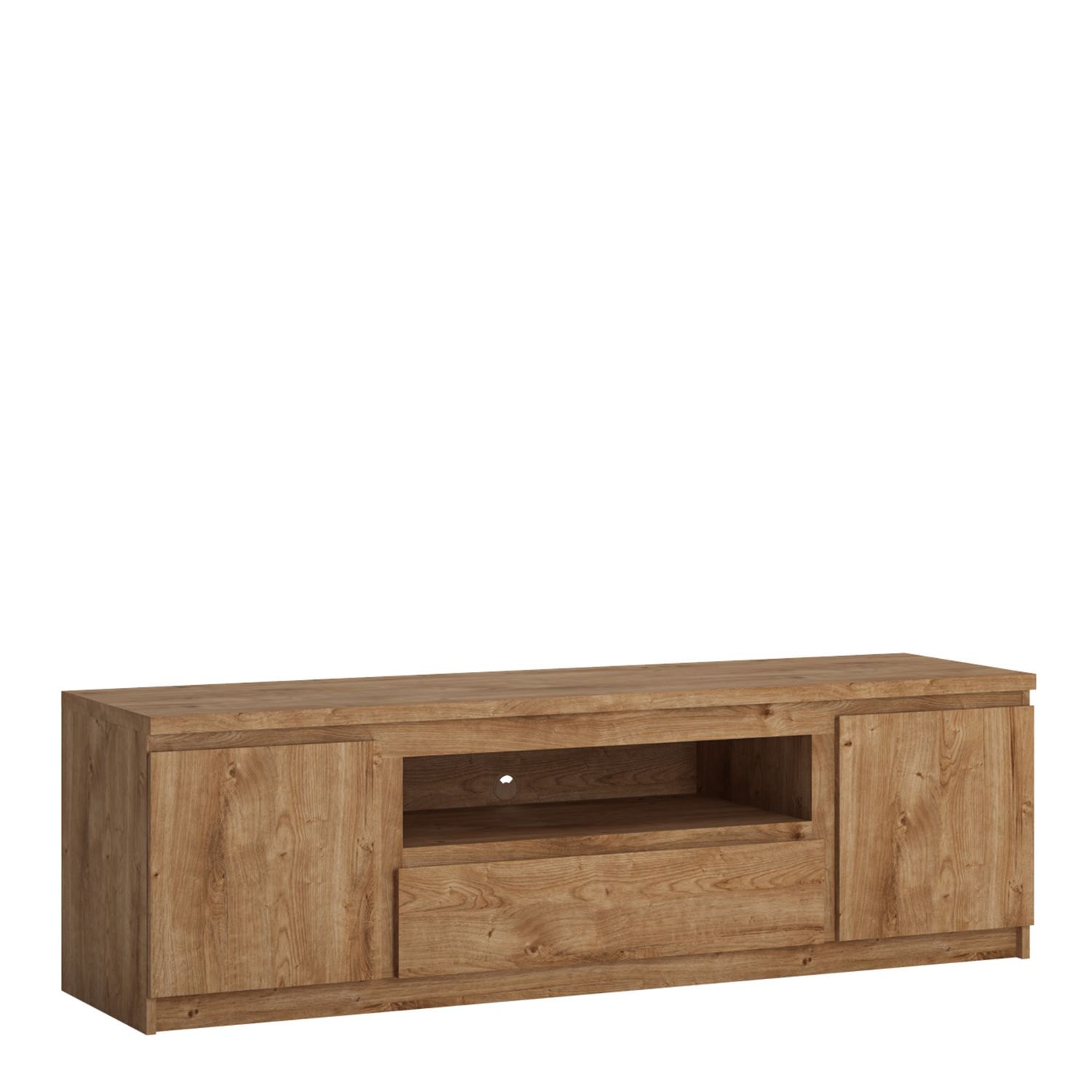 Fribo Oak Fribo 2 door 1 drawer 166 cm wide TV cabinet in Oak - Golden Ribbeck Oak
