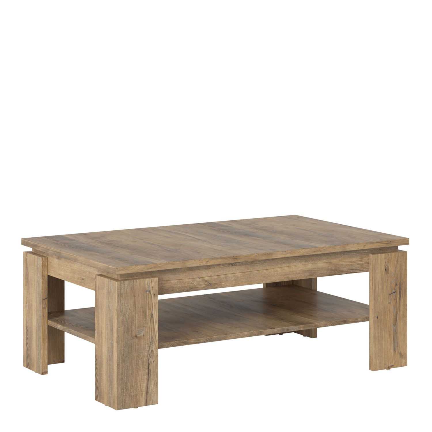 Rapallo Large coffee table in Chestnut and Matera Grey - Chestnut Brown/Matera Grey