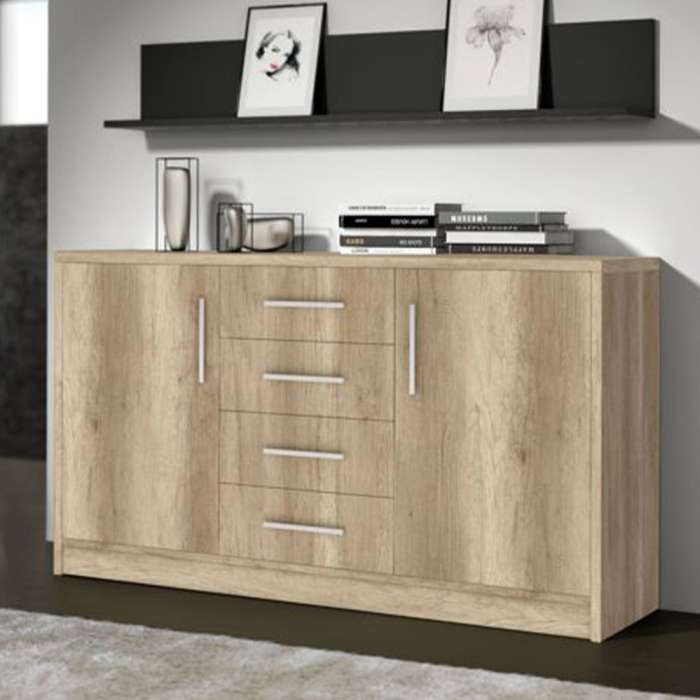 CARNING 2 Door Sideboard with 4 Drawers - Oak Canyon