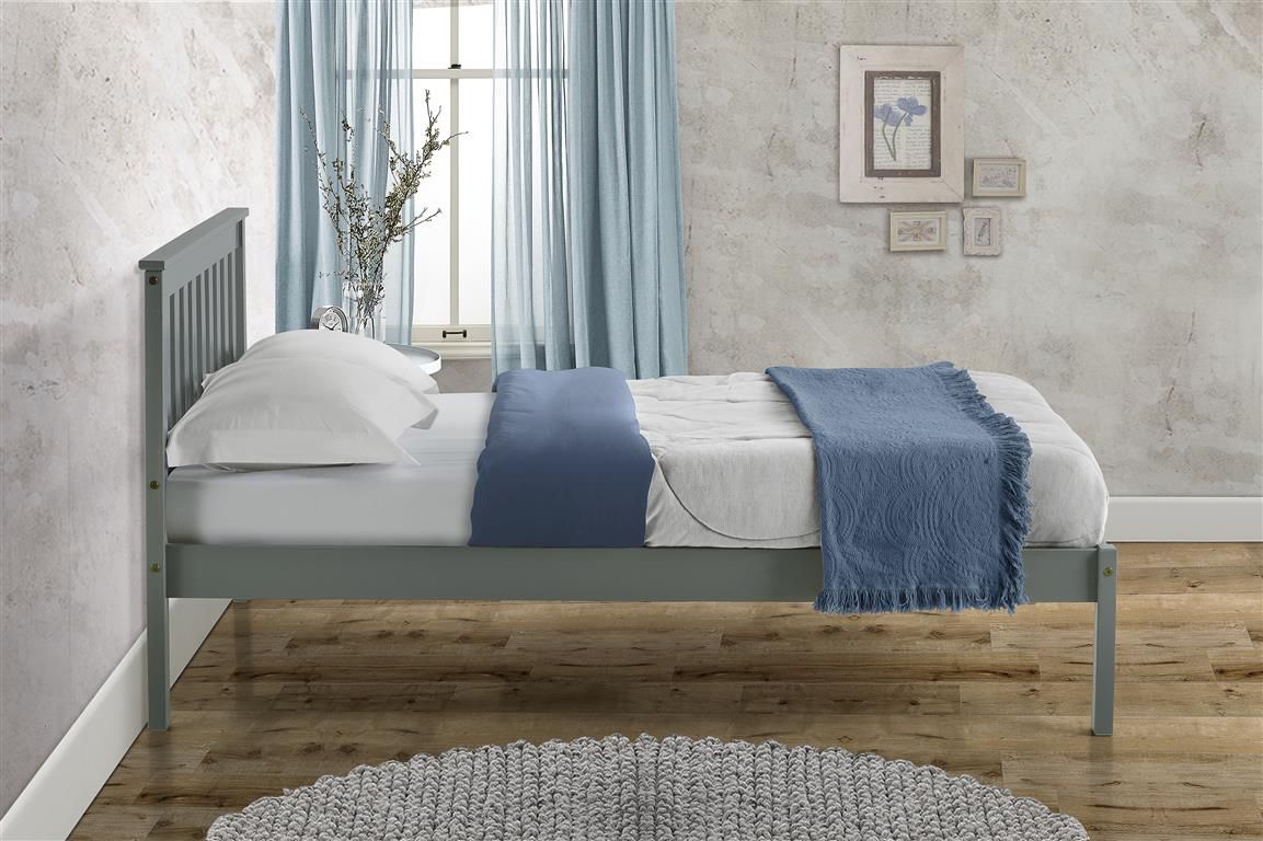 Birlea Denver Low End Wood Grey Bed Frame - Small Double 4ft