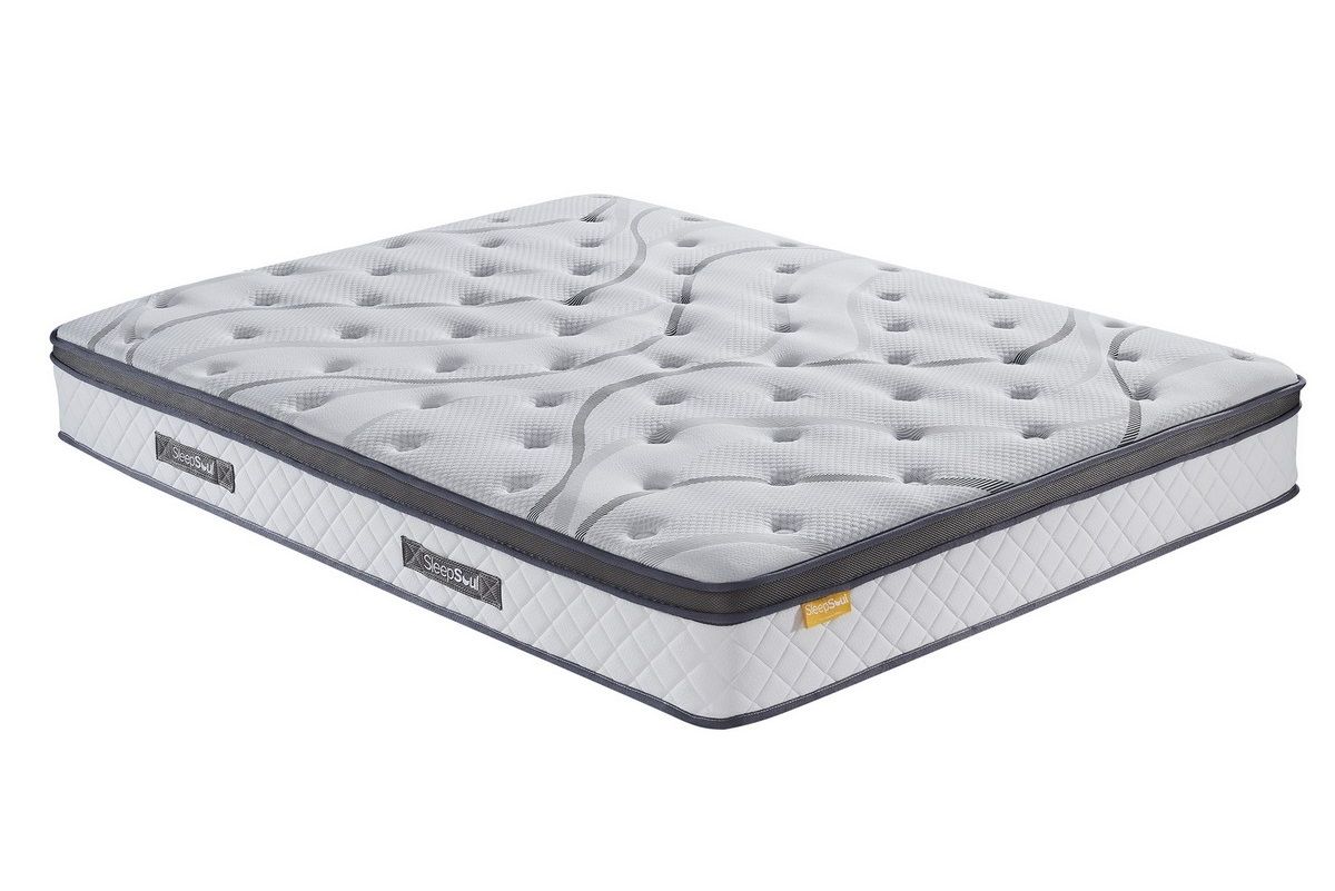 SleepSoul Luxuriously Soft Euro Top Pocket Springs Mattress - 4ft6 Double