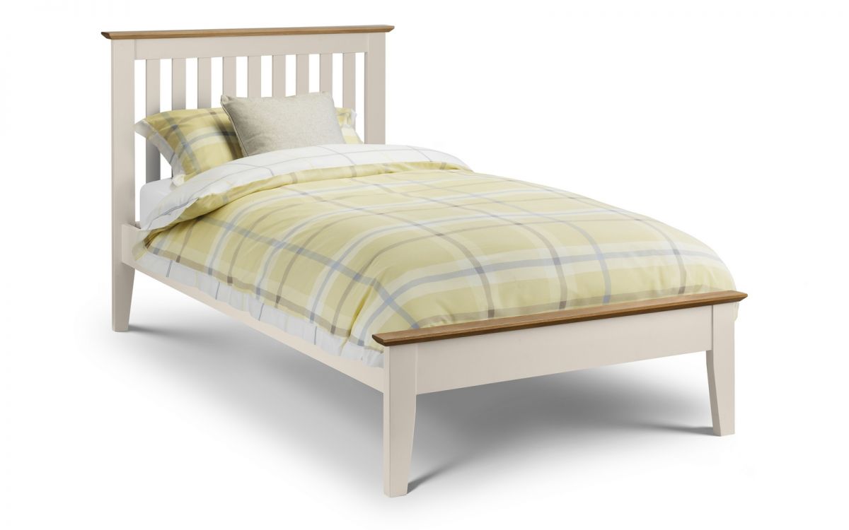 Salerno Oak Top Shaker ivory Bed Frame - Single 3ft