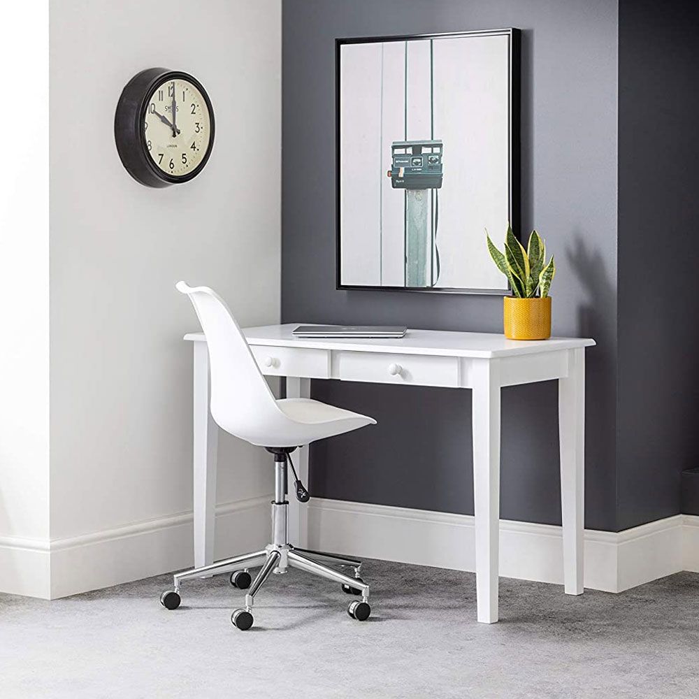 Carrington Compact Design Computer Desk With 2 Drawers - White