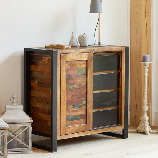 Laura Urban Edge Home Storage Cupboard - Natural Wood