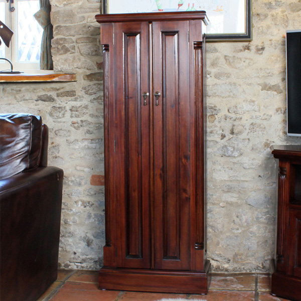 Royston Mahogany Double Door Storage DVD and CD Cupboard