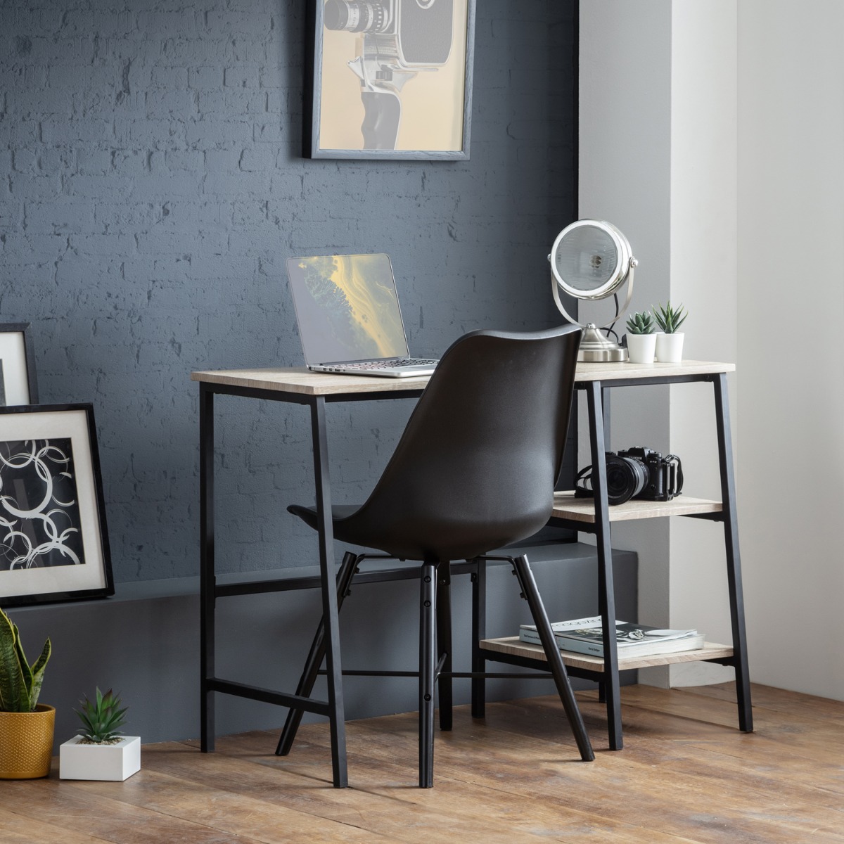 Tribeca Modern Design Computer Desk - Oak