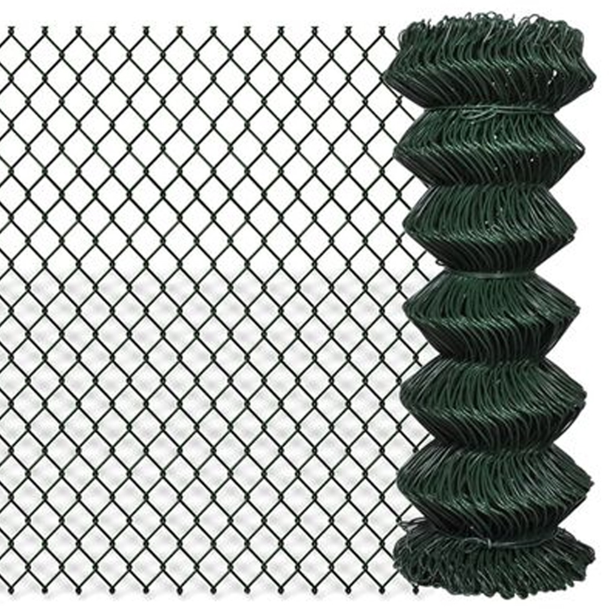 Chain Link Fence Steel 1x25 m Green