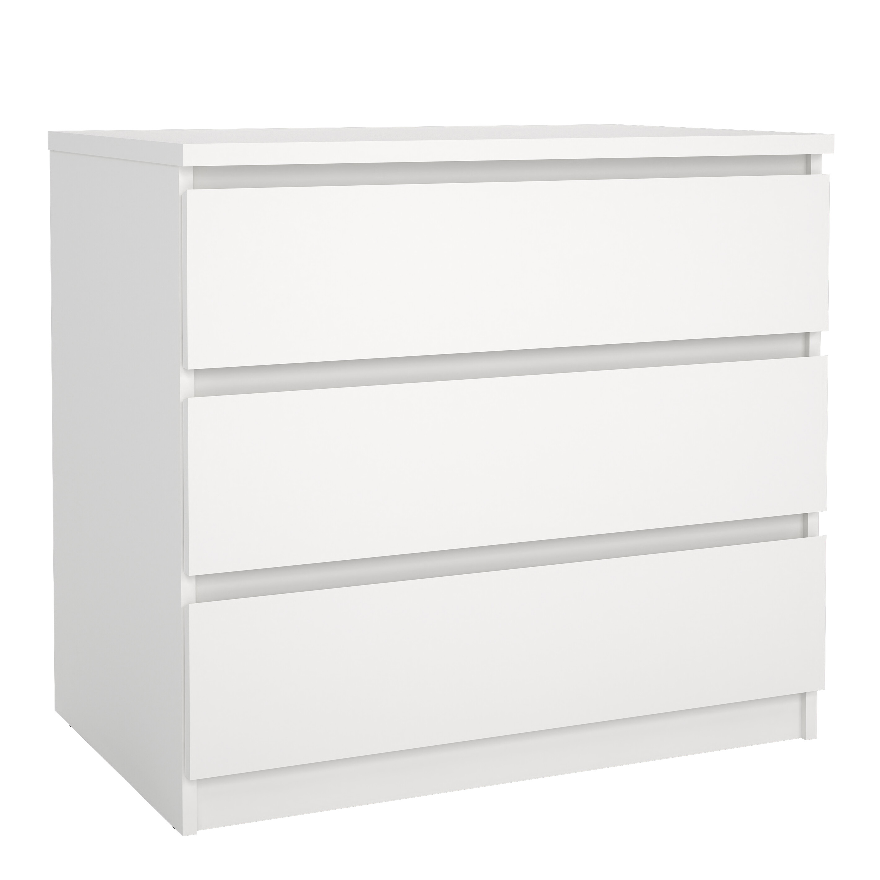 NANAIMO White Chest of Drawers - Medium-sized, 3 Drawers