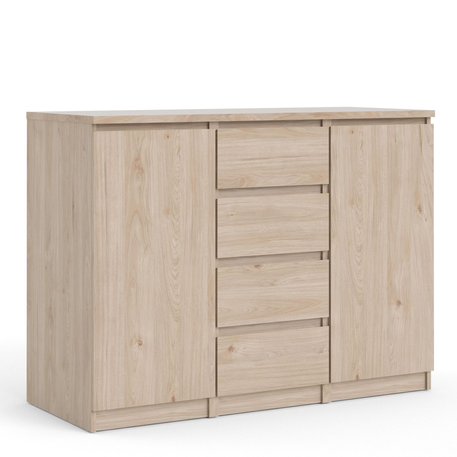 Naia Sideboard 4 Drawers 2 Doors in Jackson Hickory Oak - Oak