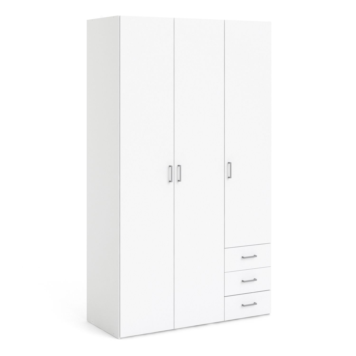 SUFFOLK 3 Door Wardrobe White - 115cm