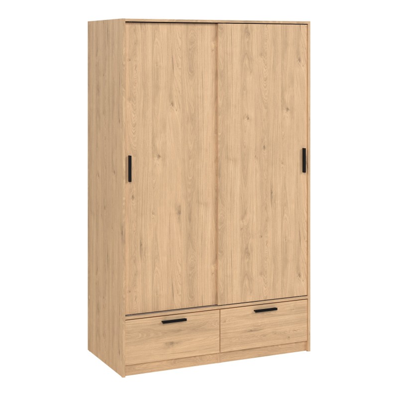 LACOSTE 2 Door Wardrobe with 2 Drawers Oak - 121.2cm