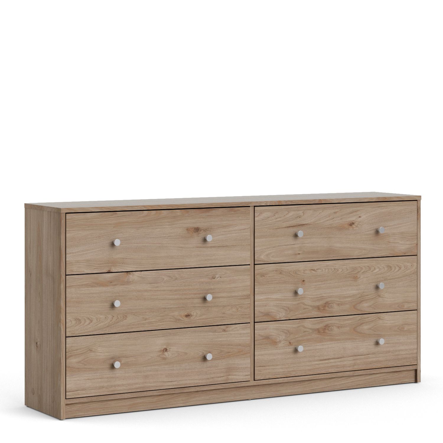 MEAFORD Oak Finish Chest of Drawers - Large-sized, 6 Drawers, Double