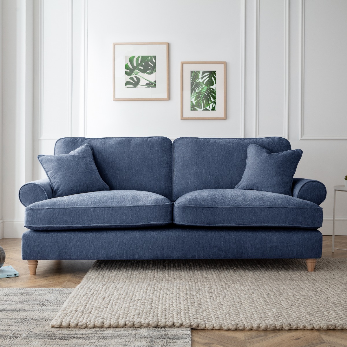 3 Seater Sofa - RAYONG Fabric - Navy