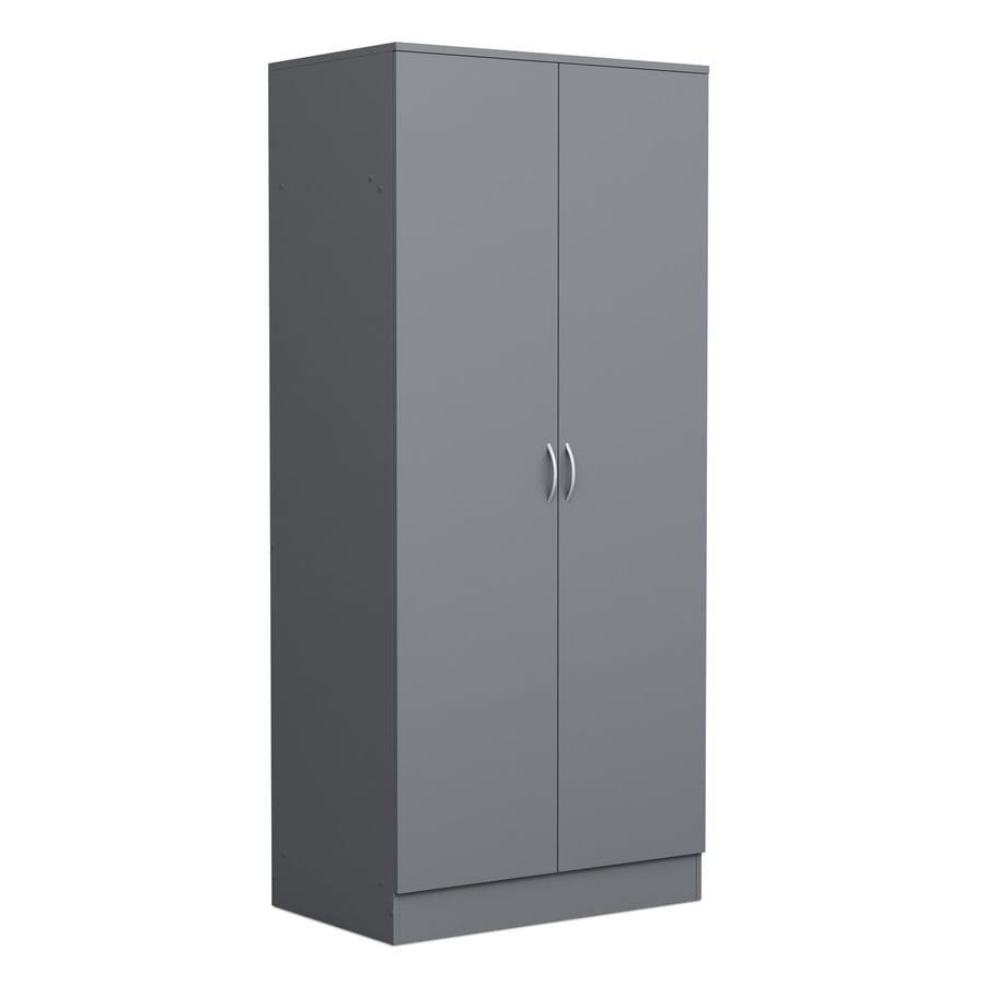 ARVELLO 2 Door Wardrobe Grey - 75.4cm