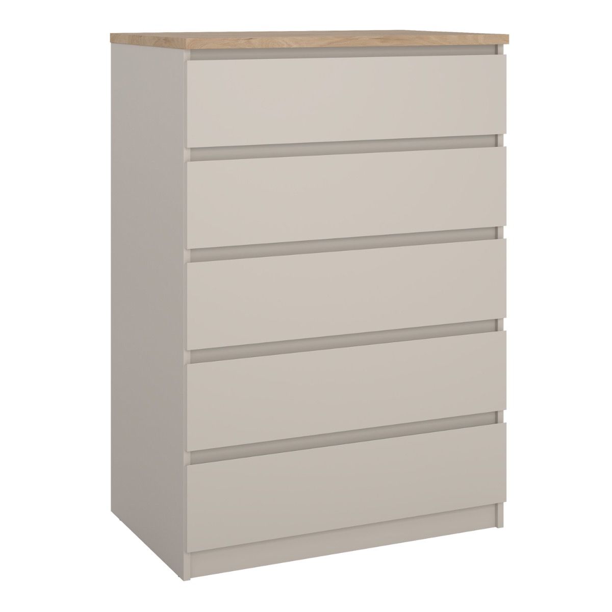 NANAIMO Beige Chest of Drawers - Medium-sized, 5 Drawers