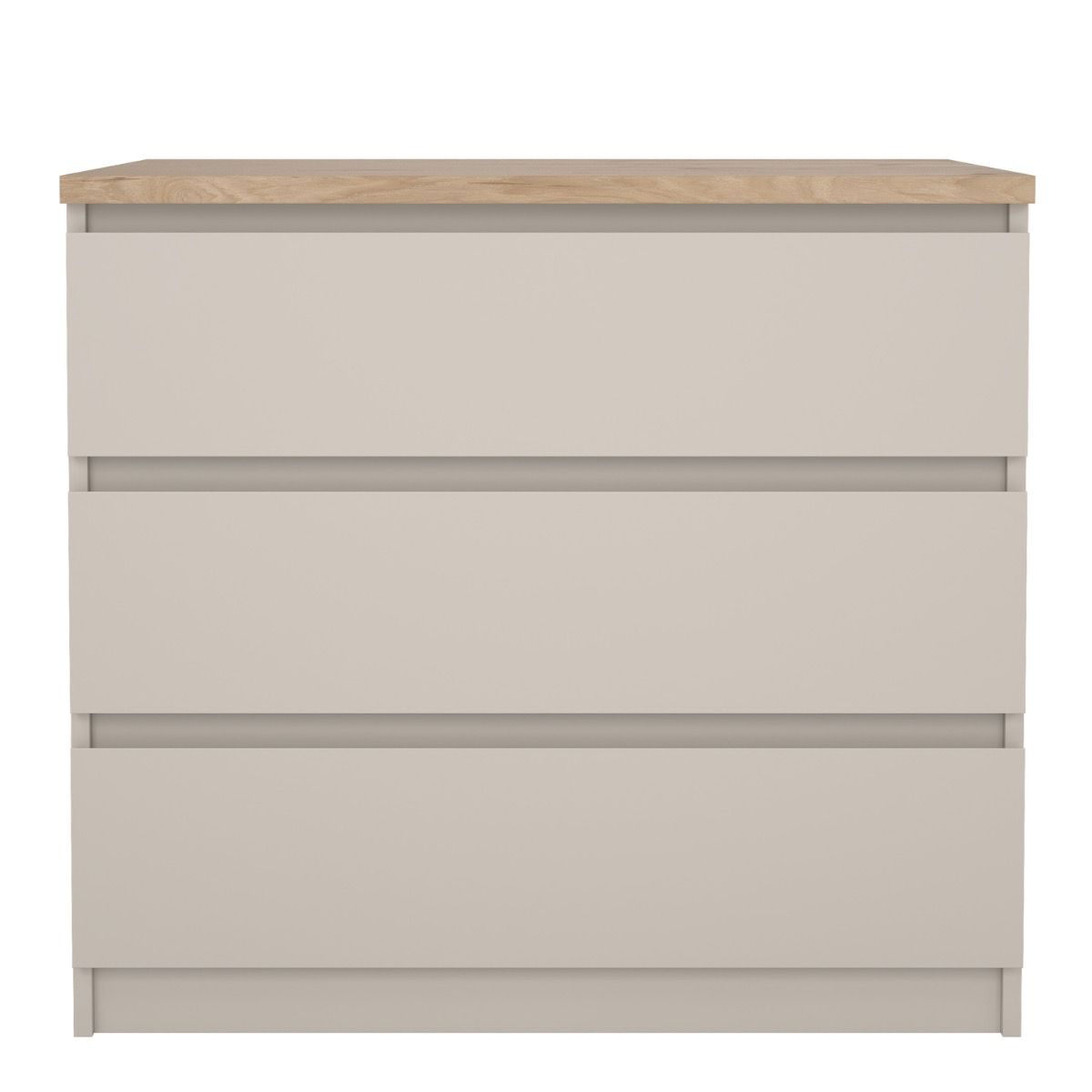 NANAIMO Beige Chest of Drawers - Medium-sized, 3 Drawers