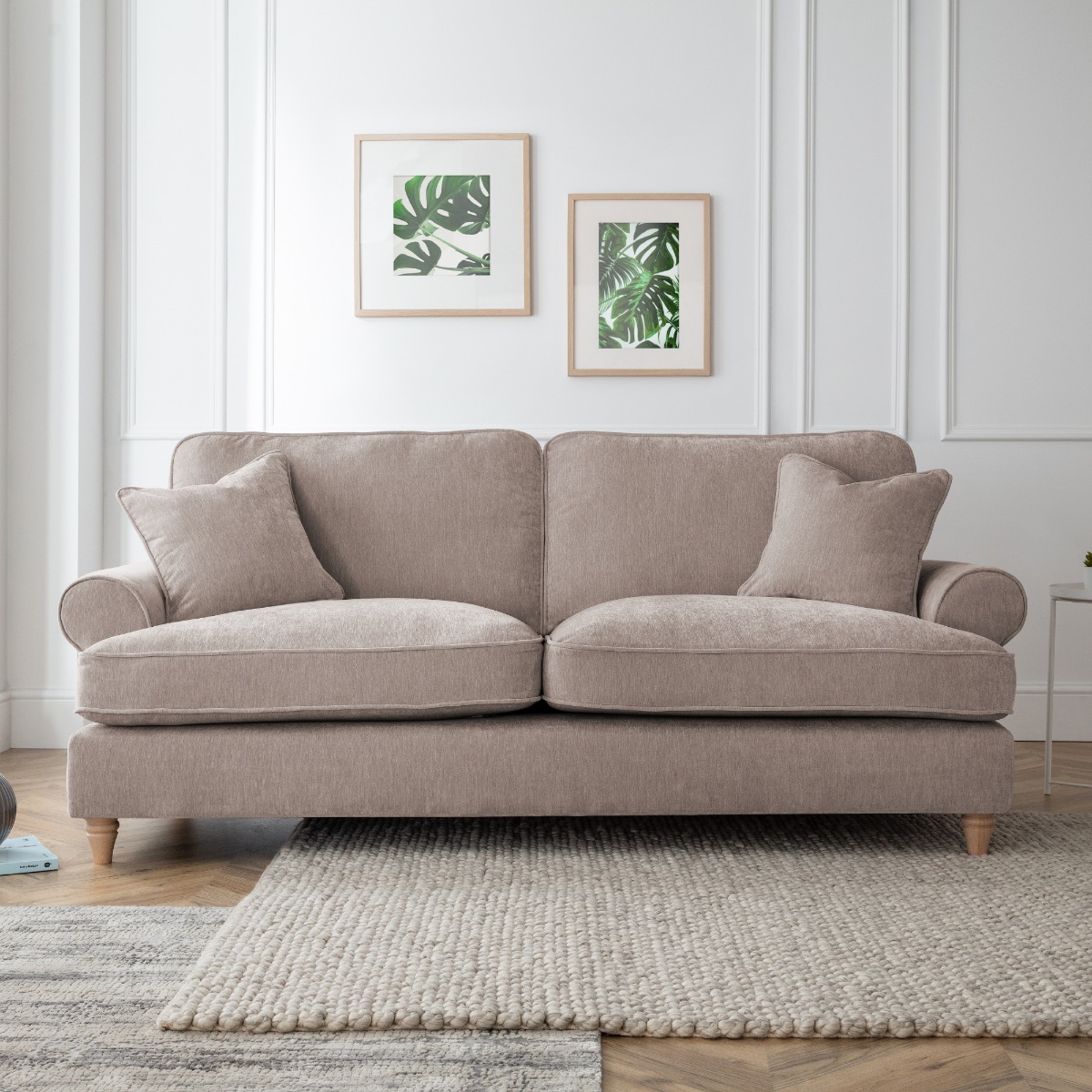 3 Seater Sofa - RAYONG Fabric - Putty