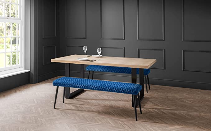 Julian Bowen Luxe Low Bench - Blue
