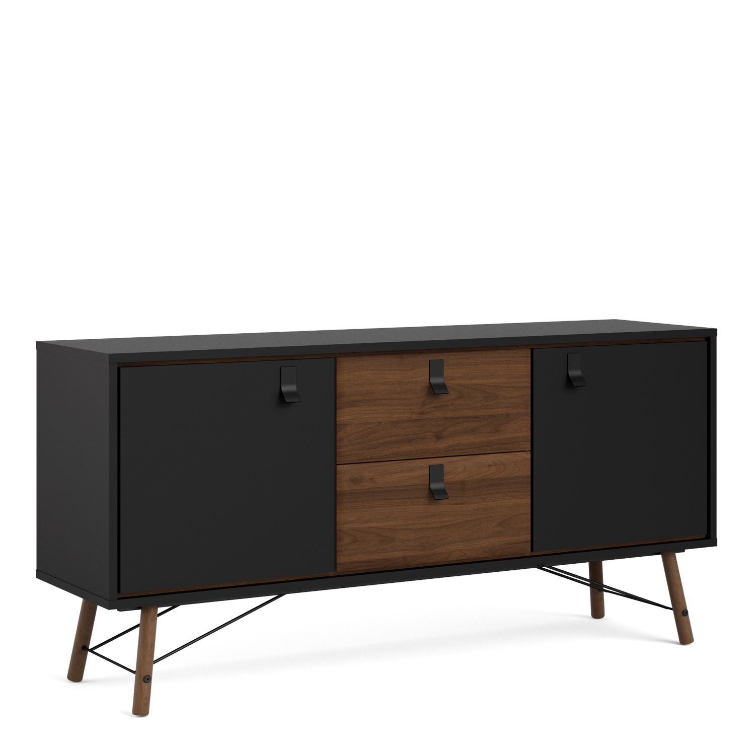 Ry Sideboard 2 doors + 2 drawers - Matt Black Walnut