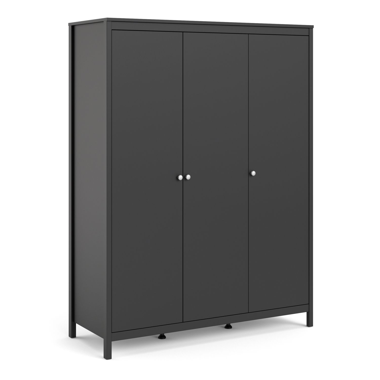 MEMPHIS 3 Door Wardrobe Matt Black - 149.8cm