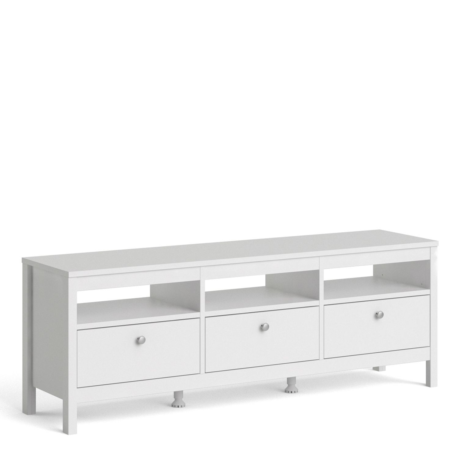 Madrid Tv-unit 3 drawers in White - White