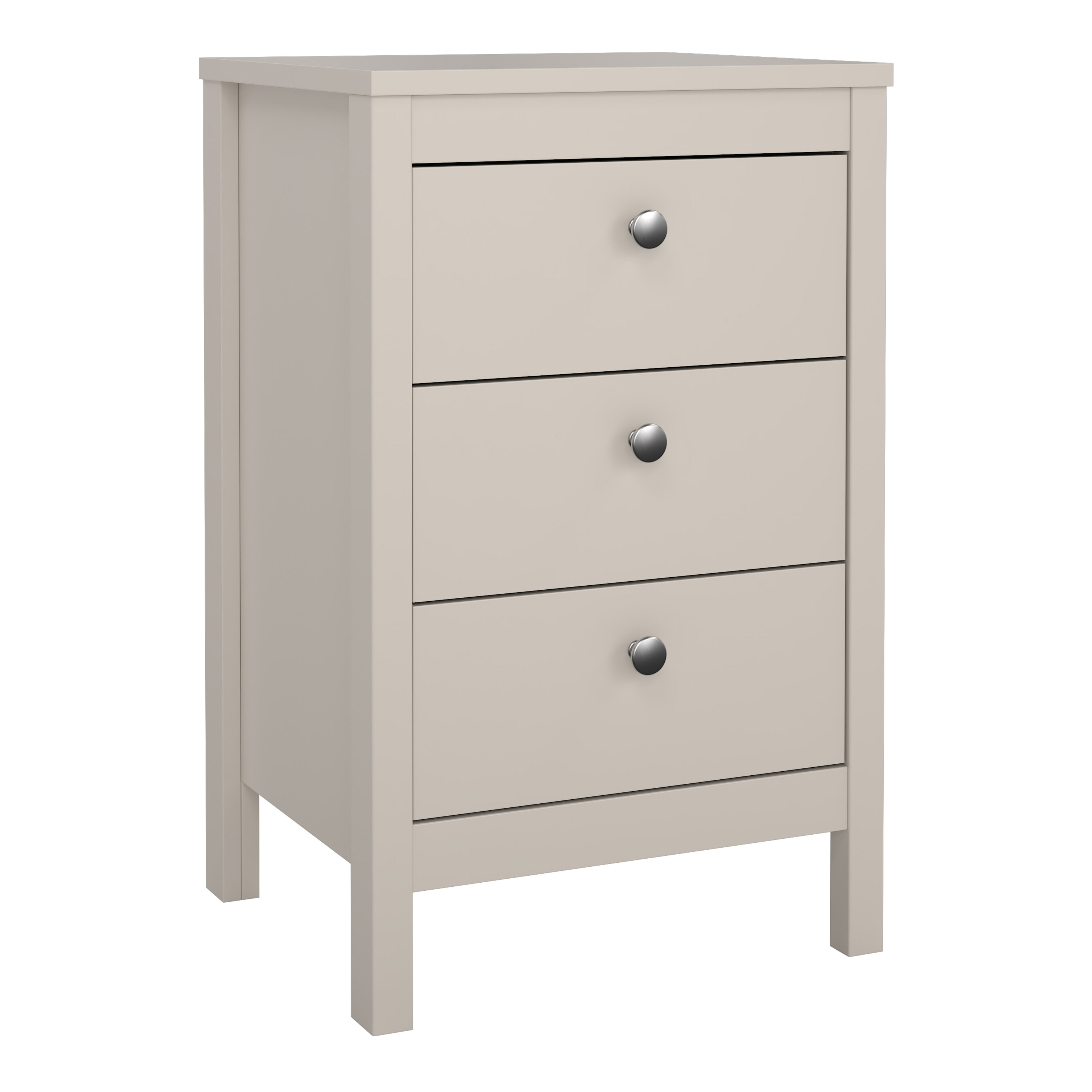 MEMPHIS Bedside Table 3 Drawers in Beige