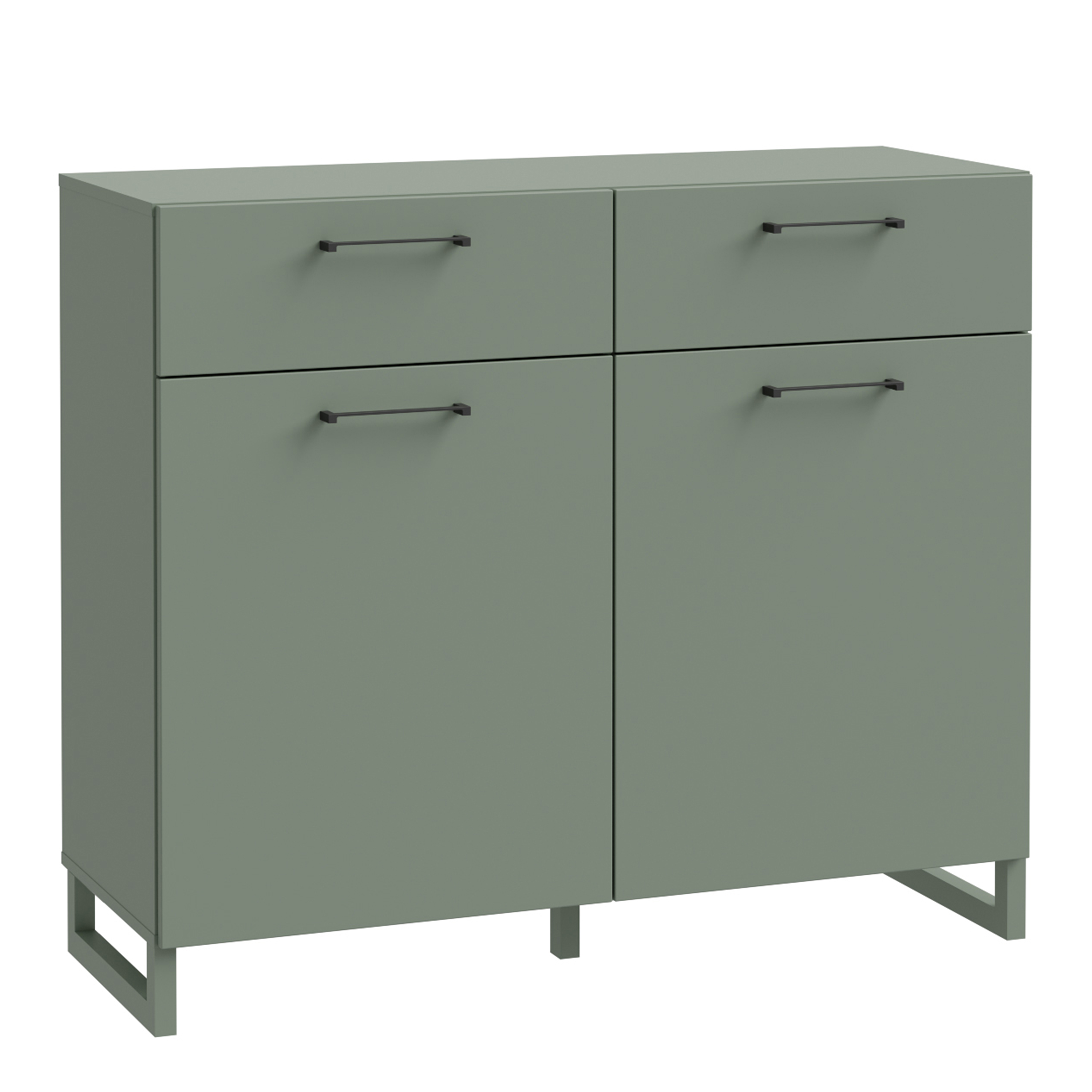 SULI 2 Door Large-sized Sideboard with 2 Drawers - Green