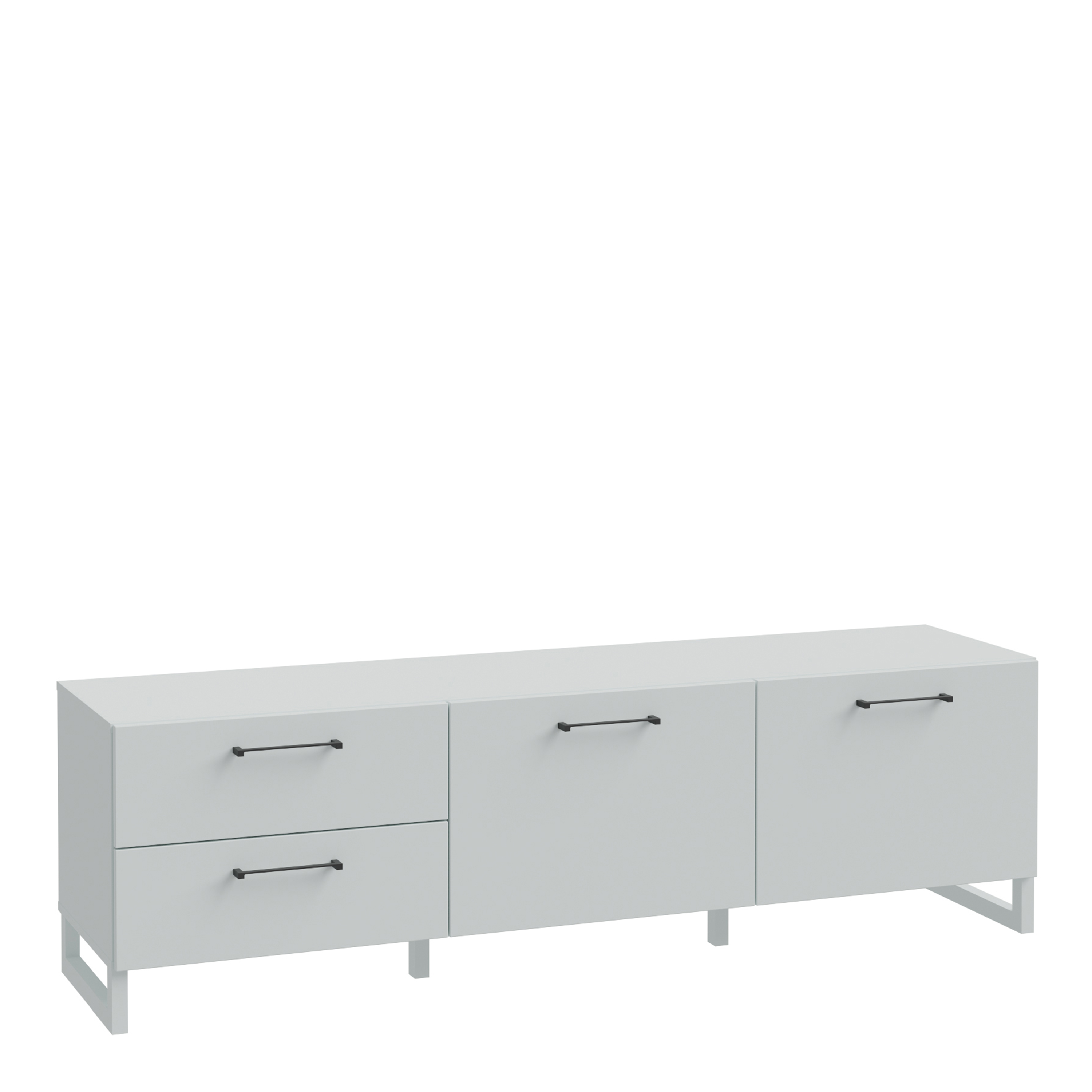SULI 2 Door 2 Drawer TV Unit in Light Grey