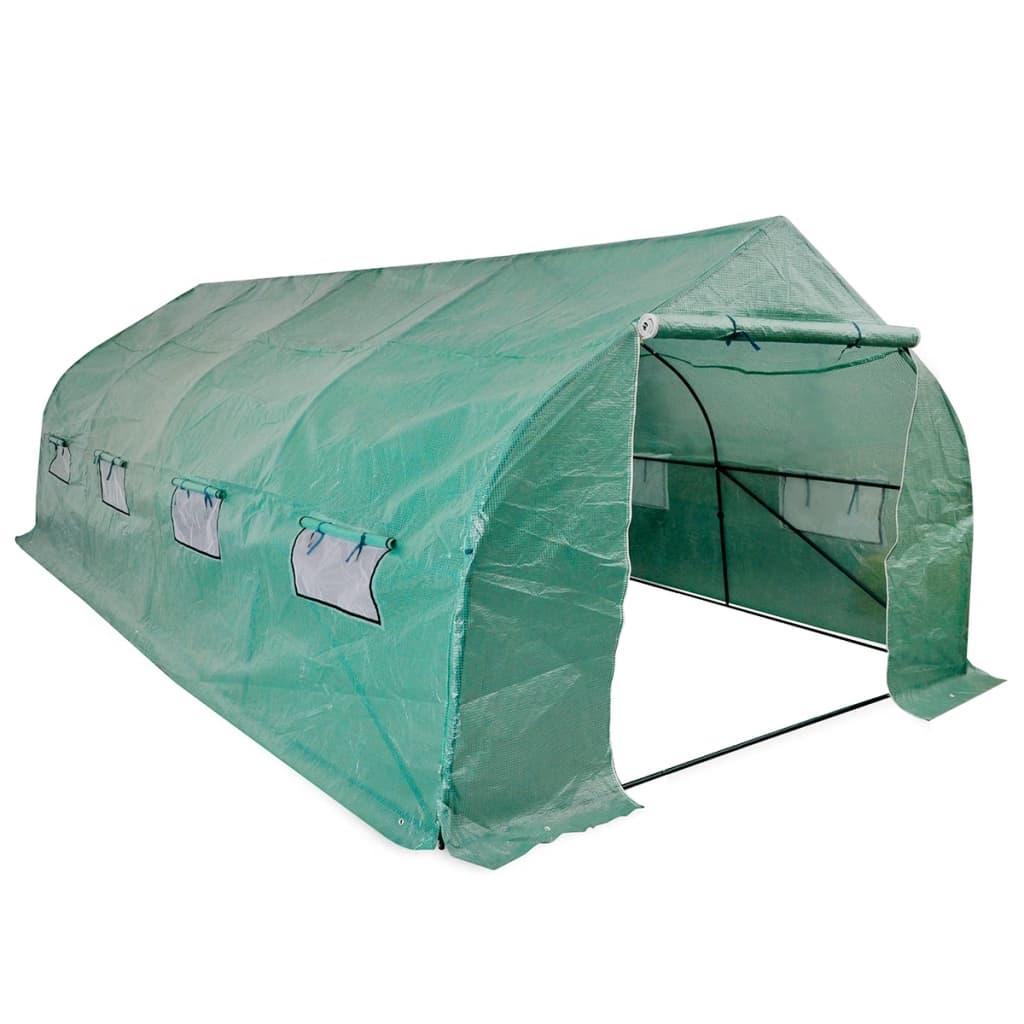 Portable Polytunnel Greenhouse Steel Frame Walk-in 18 m2
