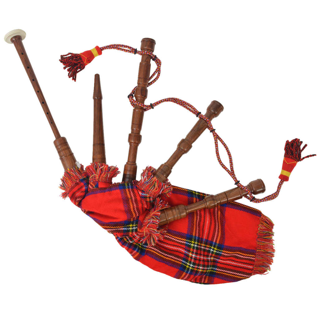 Kidâ€ s Scottish Great Highland Bagpipes Red Royal Stewart Tartan