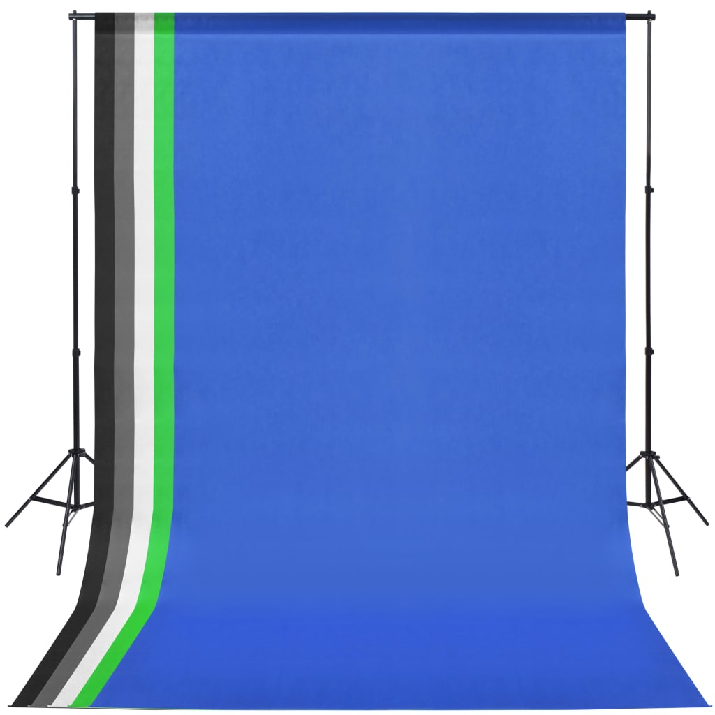 Photo Studio Kit with 5 Coloured Backdrops and Adjustable Frame