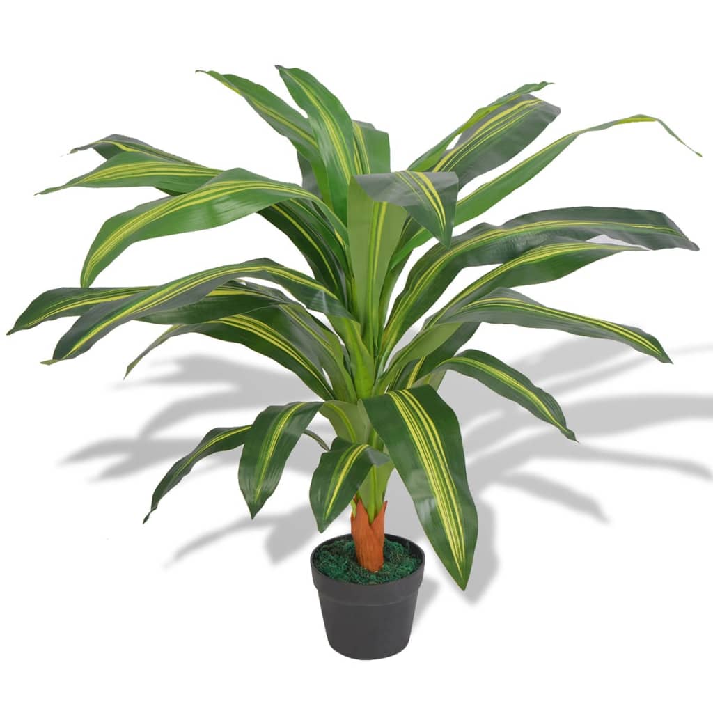Artificial Dracaena Plant with Pot 90cm Green