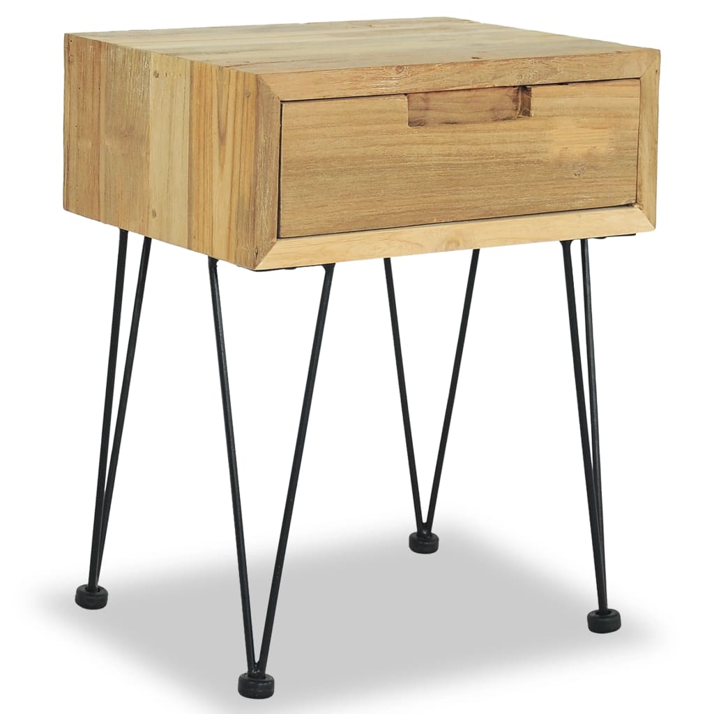 Bedside Table - ALTONA Aven Nightstand Natural Teak 40cm