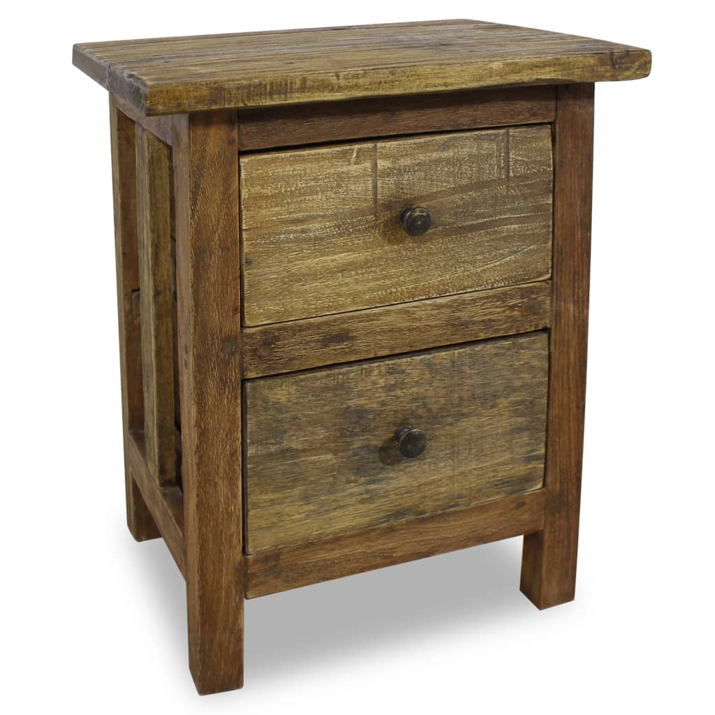 Bedside Table - COBURG Nightstand Rustic 40cm