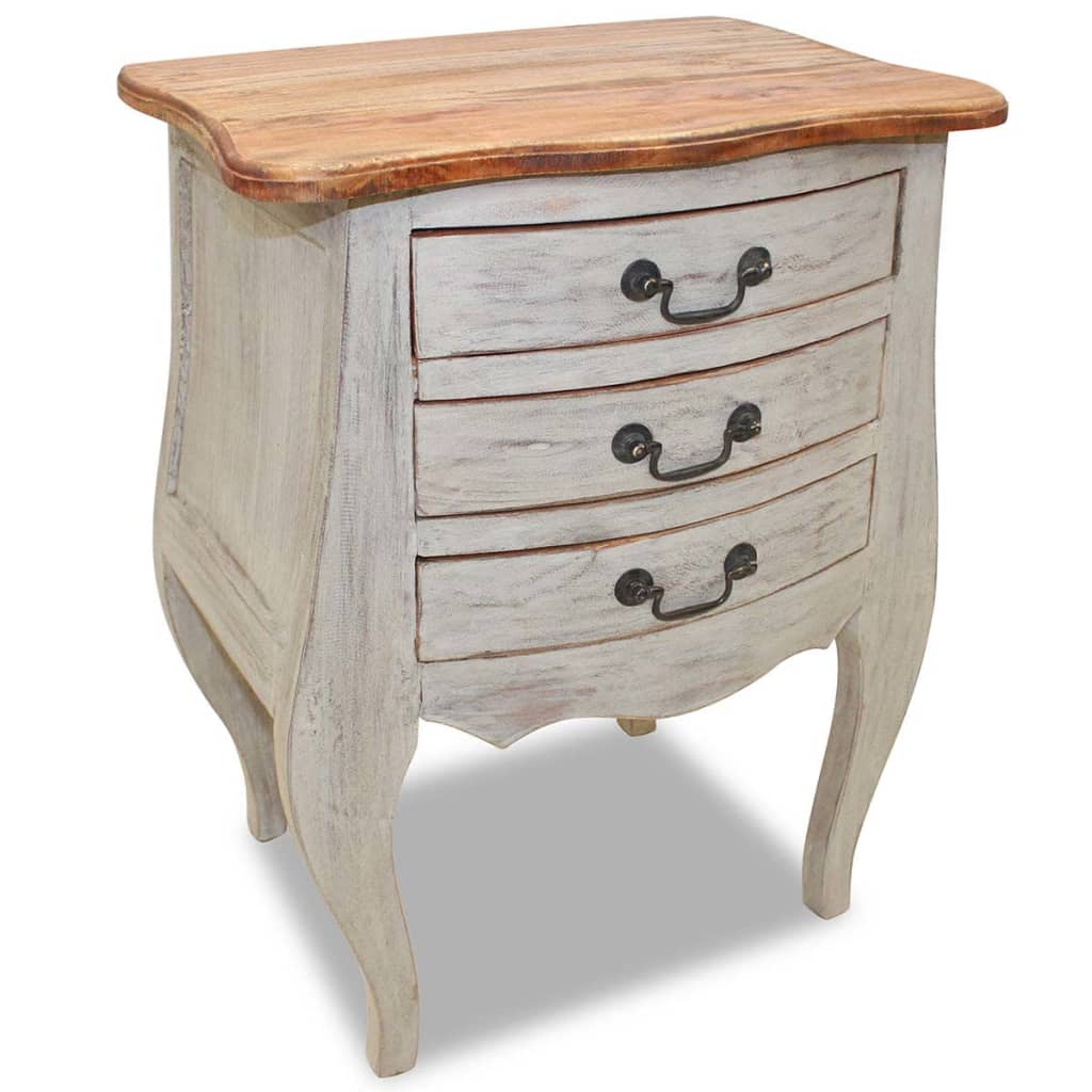 Bedside Table - CRANBROOK Nightstand Natural 48cm