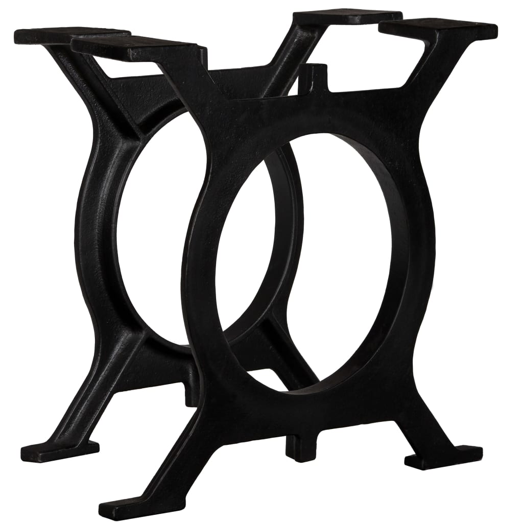 Coffee Table Legs 2 Pieces O-Frame Cast Iron