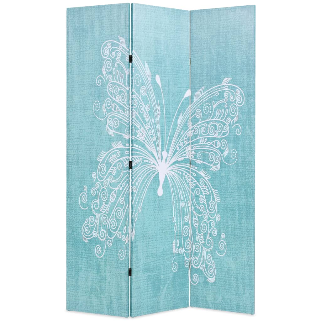 Folding Room Divider 120x170 cm Butterfly Blue
