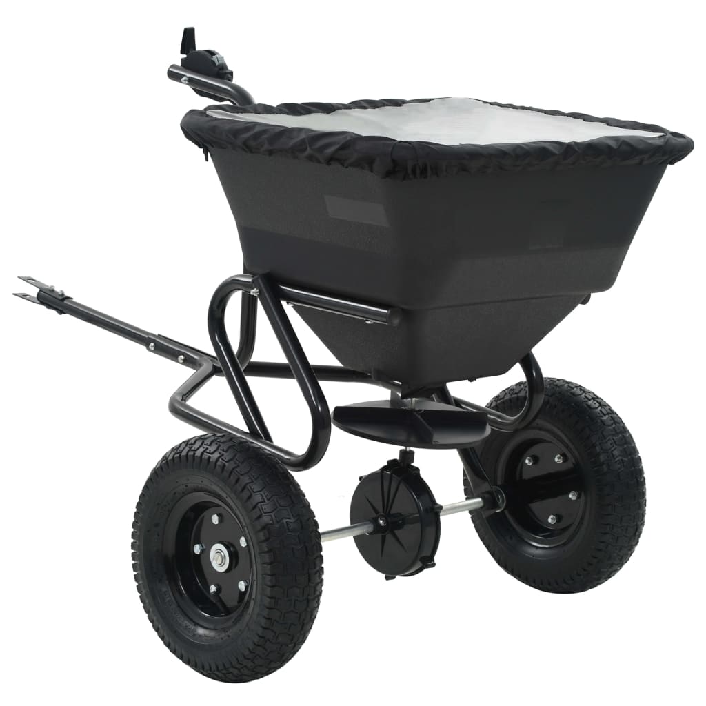 HELM Tow Behind Salt Spreader PVC and 125x74x79 cm 45 L Steel