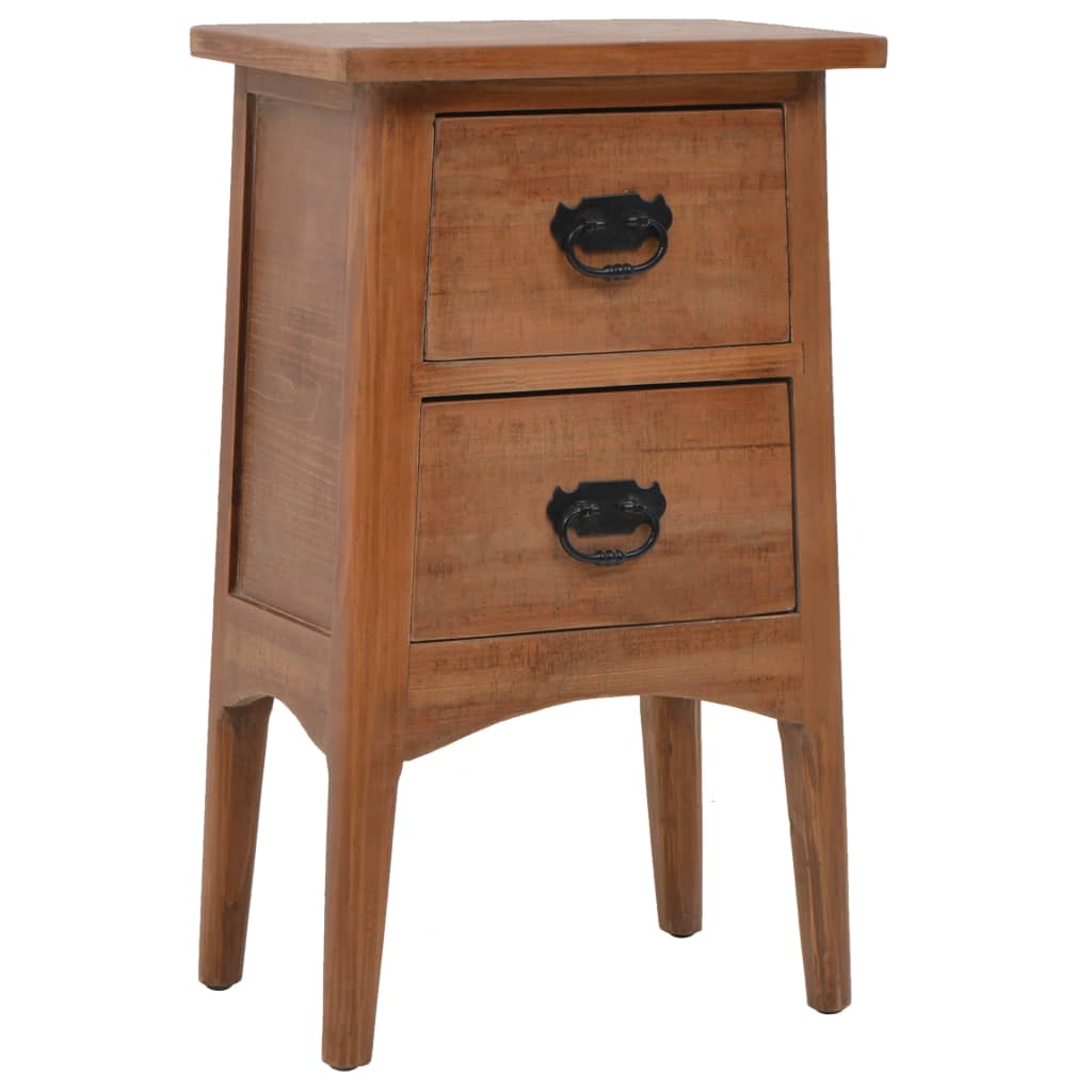 Bedside Table - GRANGE Nightstand Brown 40cm