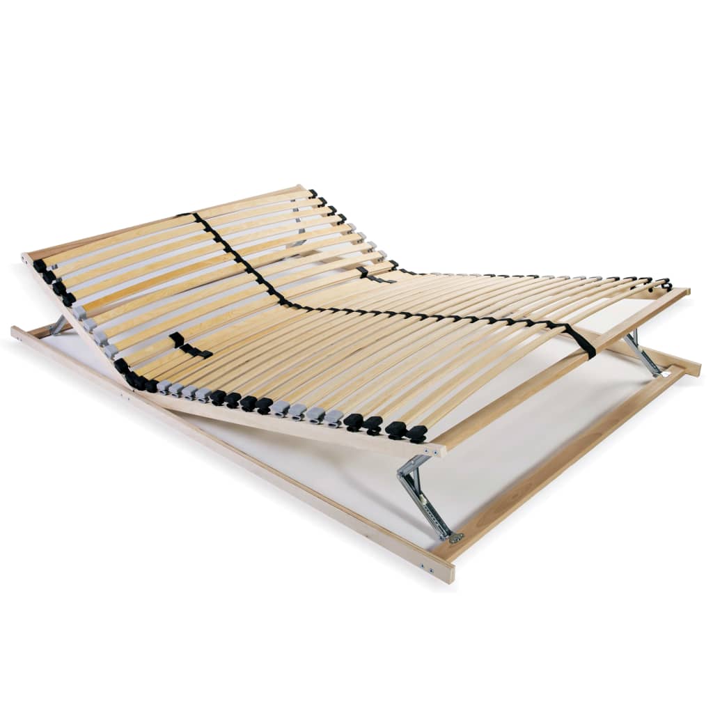 Slatted Bed Base with 28 Slats 7 Zones 100x200 cm