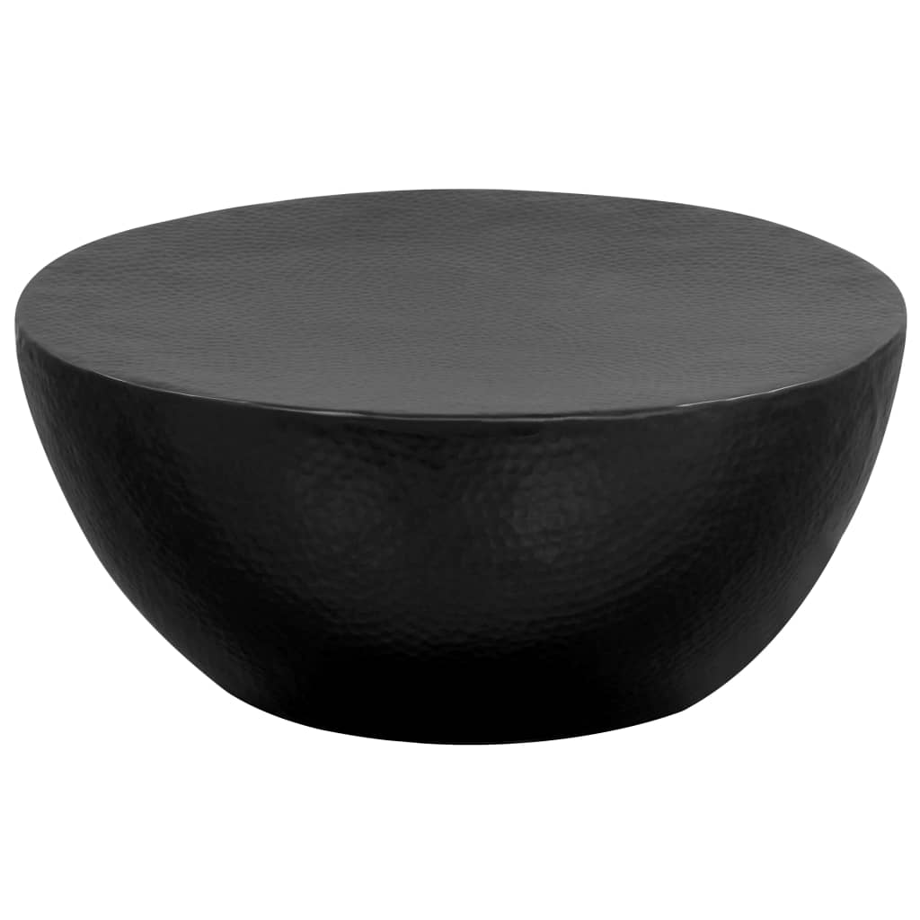 Coffee Table Hammered Aluminium 70x30 cm Black