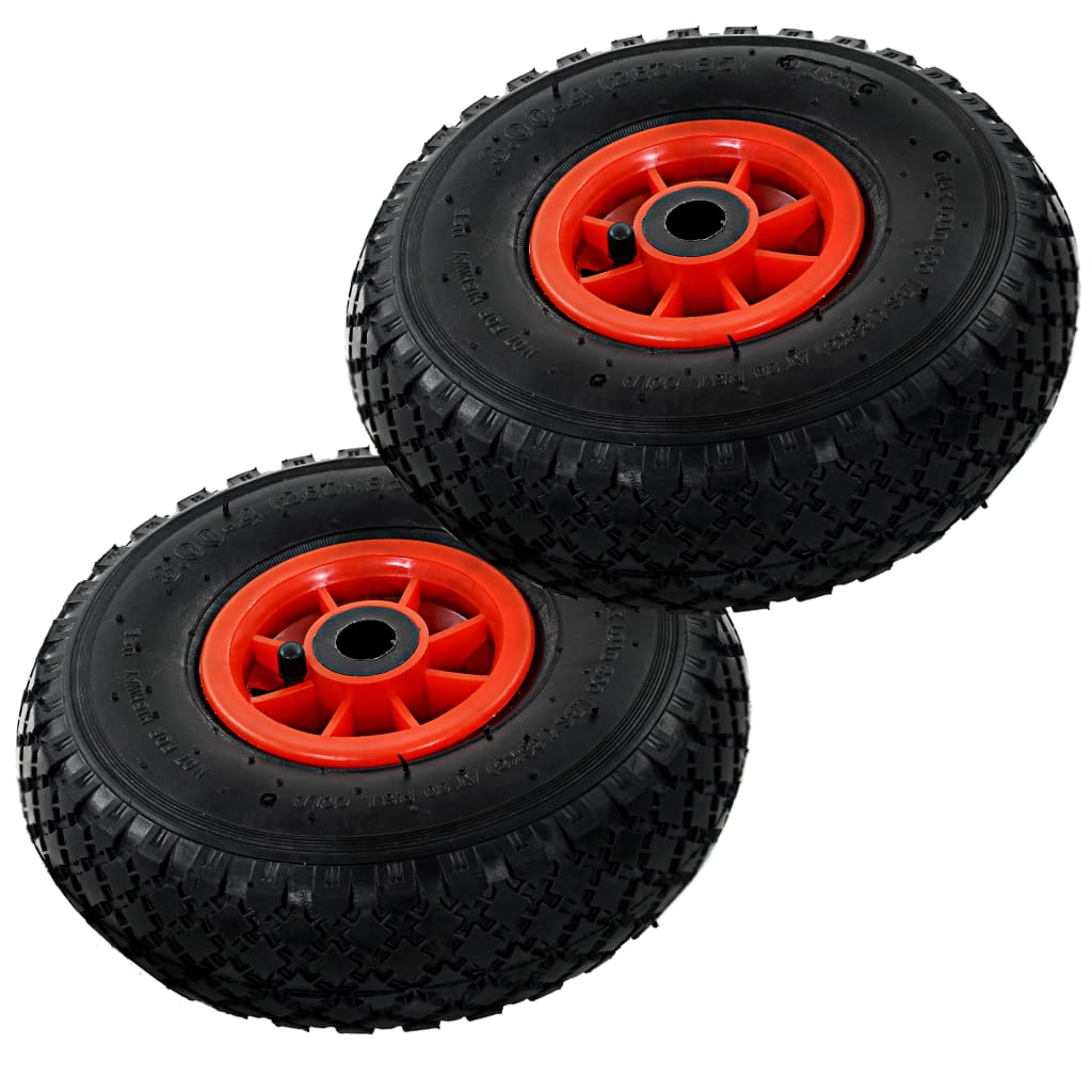 Sack Truck Wheels 2 Pcs Rubber 3.00-4 245x82