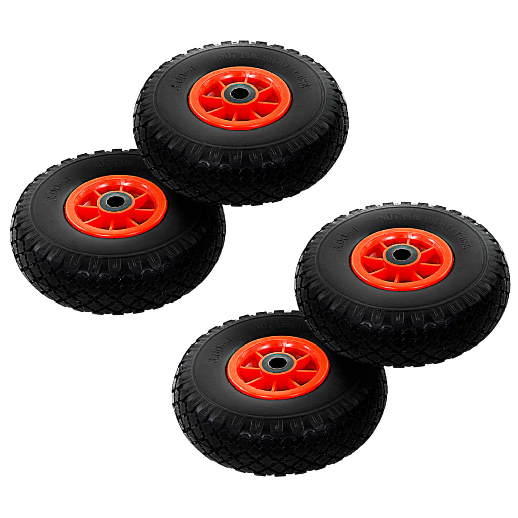 Sack Truck Wheels 4 Pcs Solid PU 3.00-4 260x85