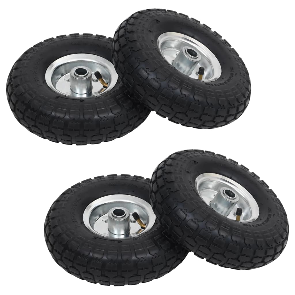 Sack Truck Wheels 4 Pcs Rubber 4.10/3.50-4 260x83